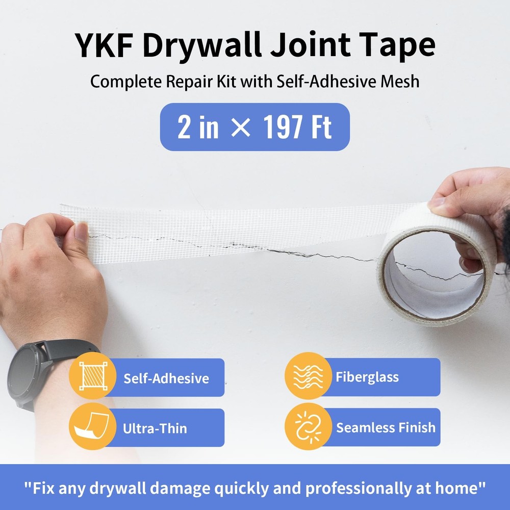 Drywall Repair Kit (18 oz) - Spackle Wall Paste with Scraper & White