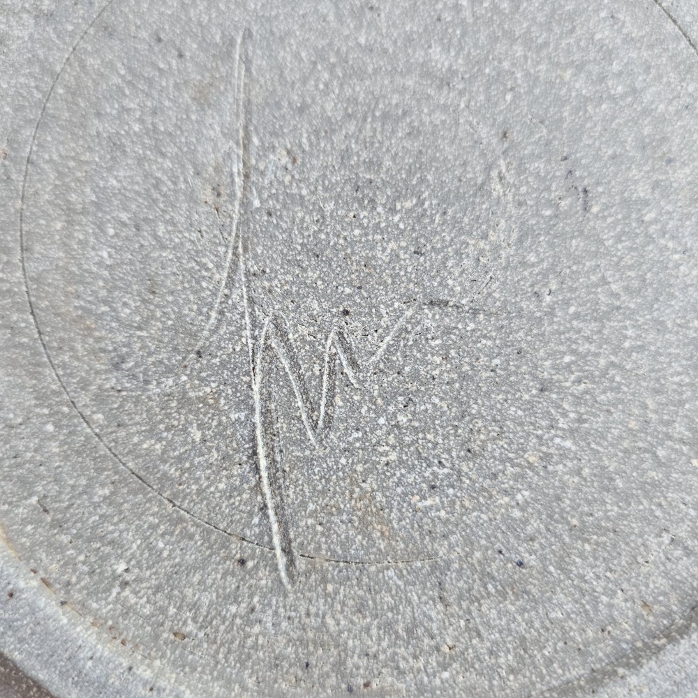 Vintage Studio Pottery Plate Signed Handmade Stoneware 10” Abstract Glaze