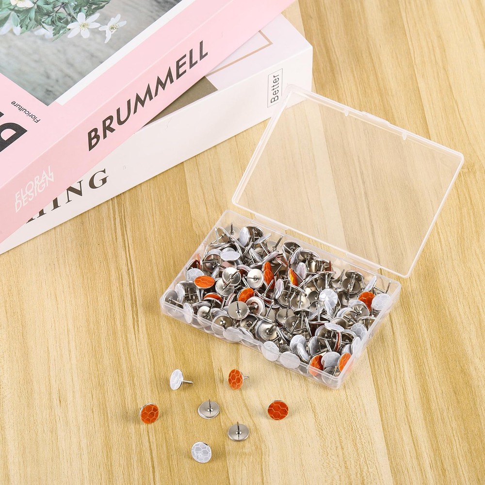 200 Pack Reflective Trail Markers Marking Tacks Glow Multicolor