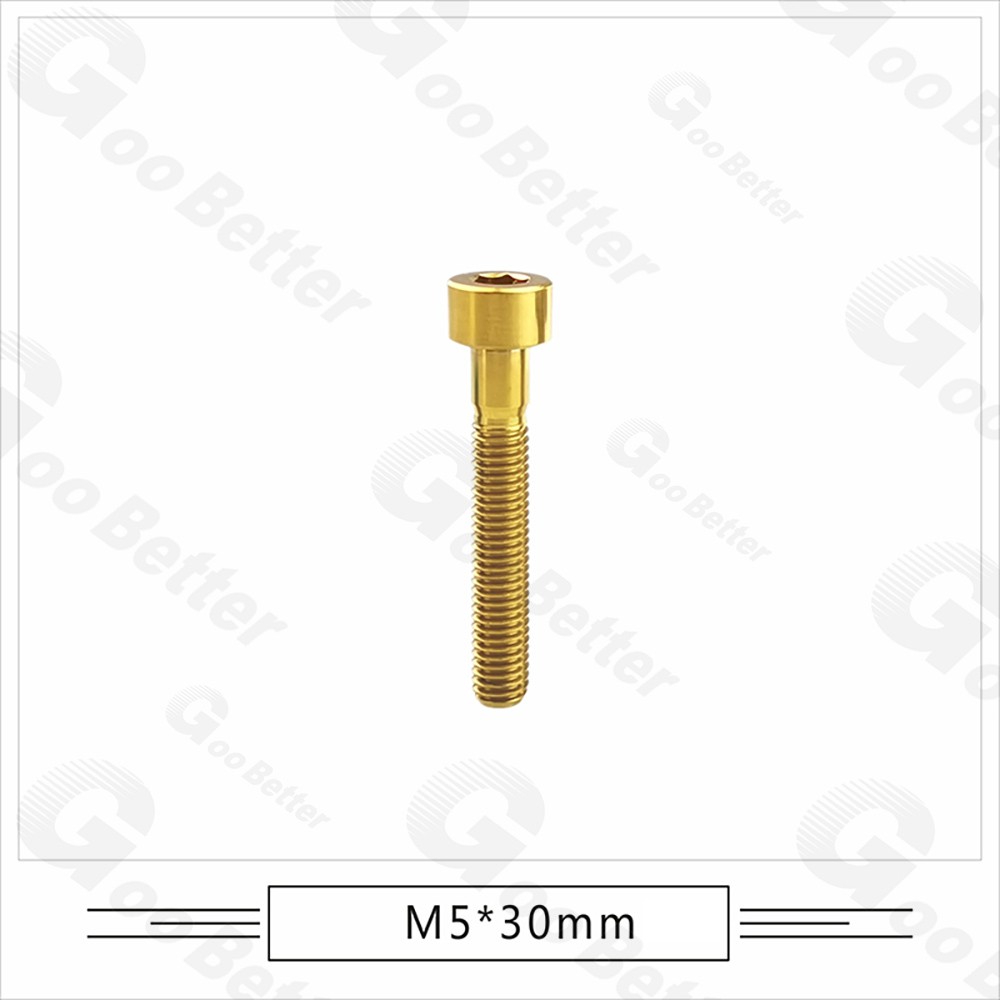 M5 Titanium Socket Cap Head Bolts Hex Allen Ti Screws for Bicycle Motorcycle