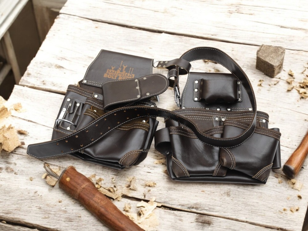 Leather Tool Belt for Construction, carpenter - Adjustable, tool belt, & comfort