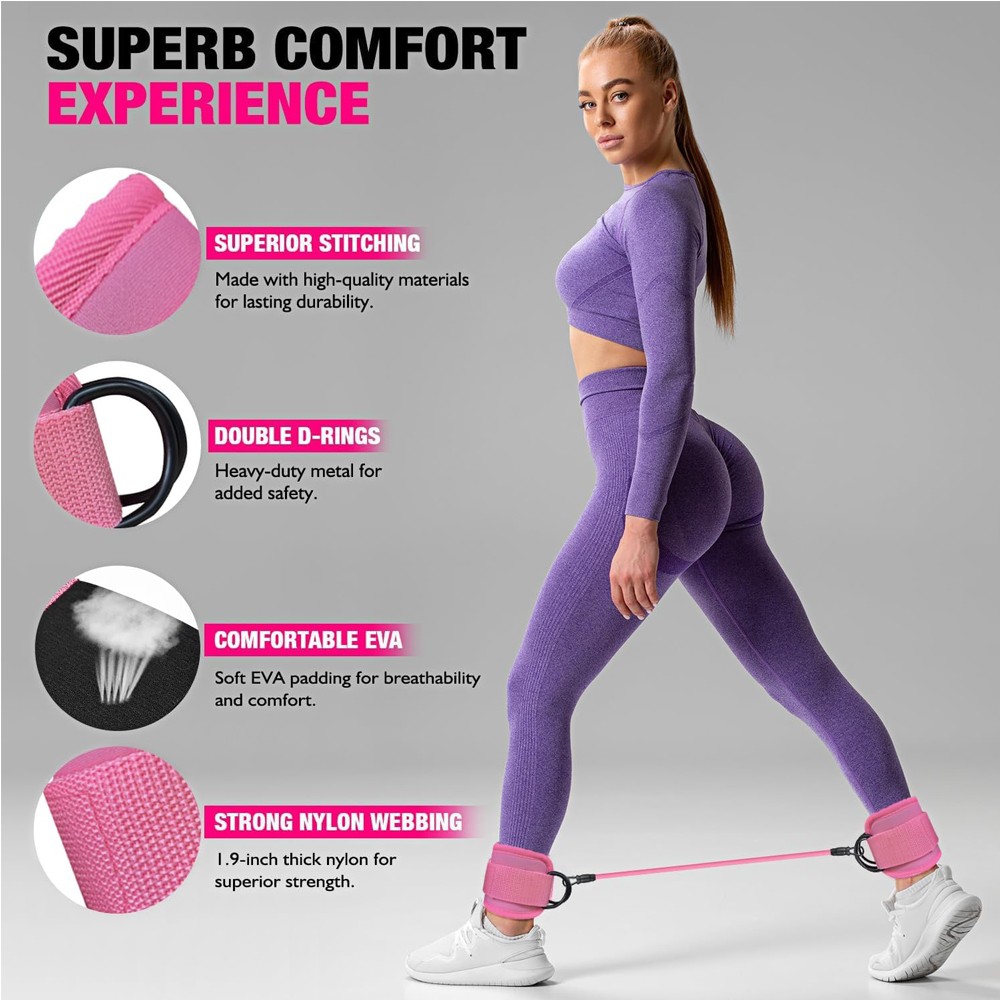 Ankle Resistance Bands with Cuffs
