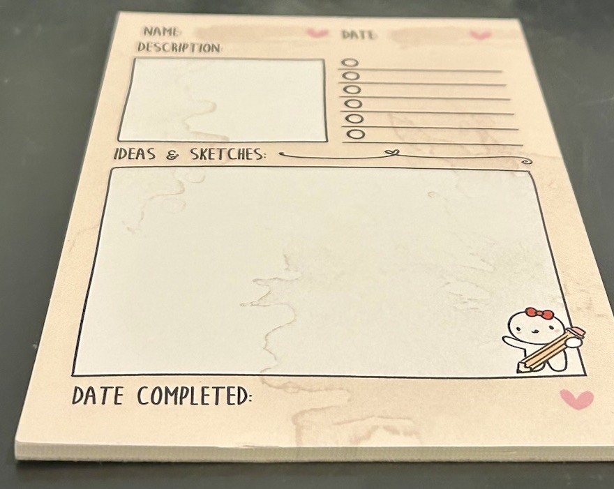 OMWL Large Sticky Notes Notepad Once More With Love