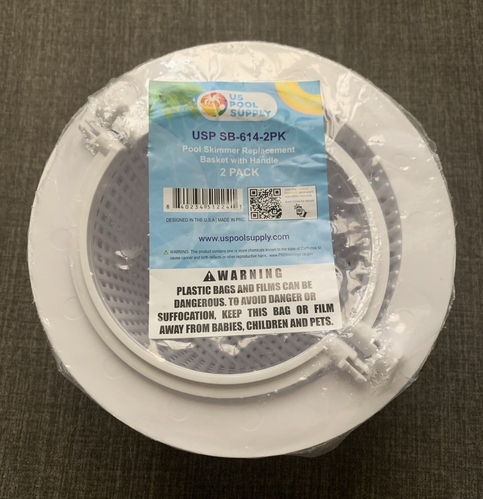 NEW 2-Pack Above Ground Replacement Pool Skimmer Baskets with Handle