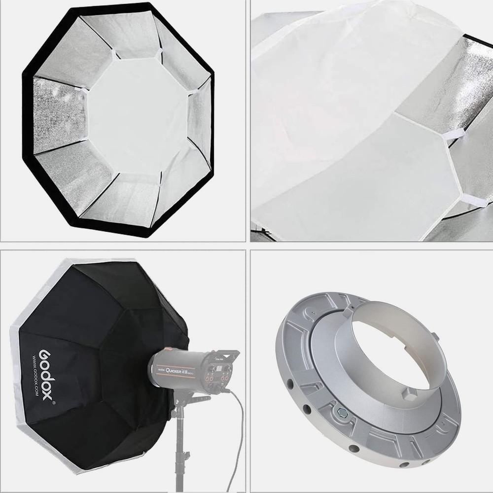 US Godox 120cm/47" Octagonal Softbox Bowens Mount Compatible for LED,Monolight