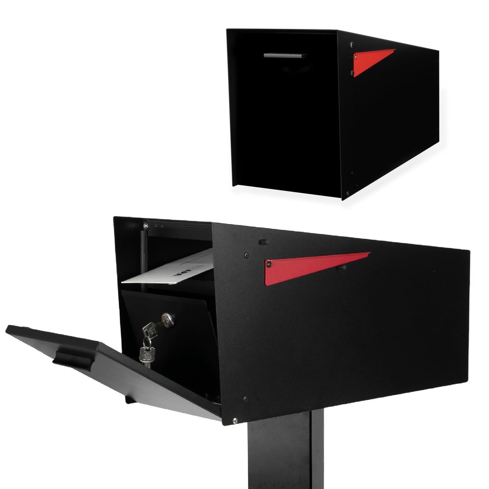 Ilyapa Locking Mailbox with Lock and Key Modern Mailboxes for Outside Post Mount