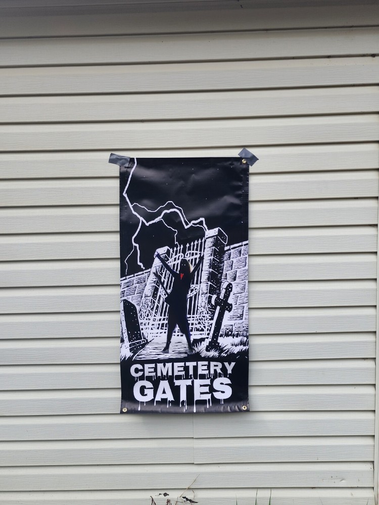 *BIG* DIMEBAG DARRELL PANTERA BANNER 2X4 CEMETERY GATES