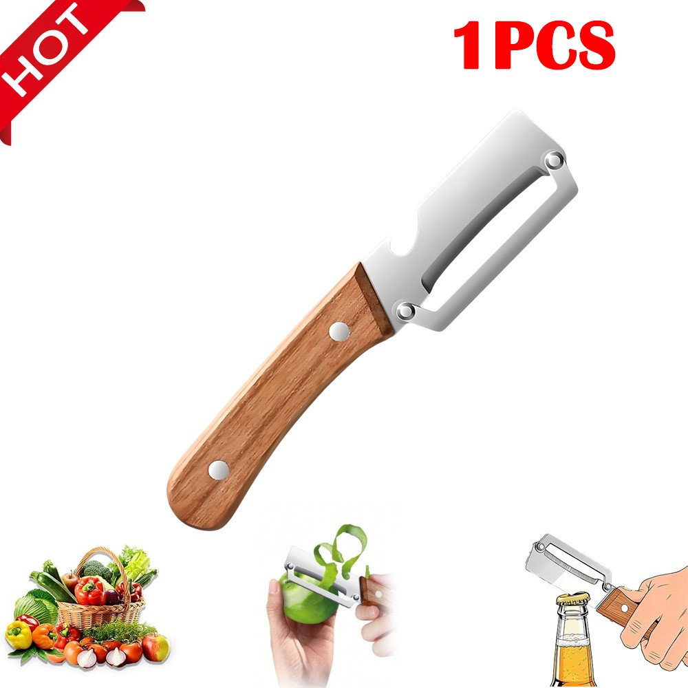 Multi Functional Premium Peeler with Wooden Handle – Fruit&Vegetable Slicer-NEW