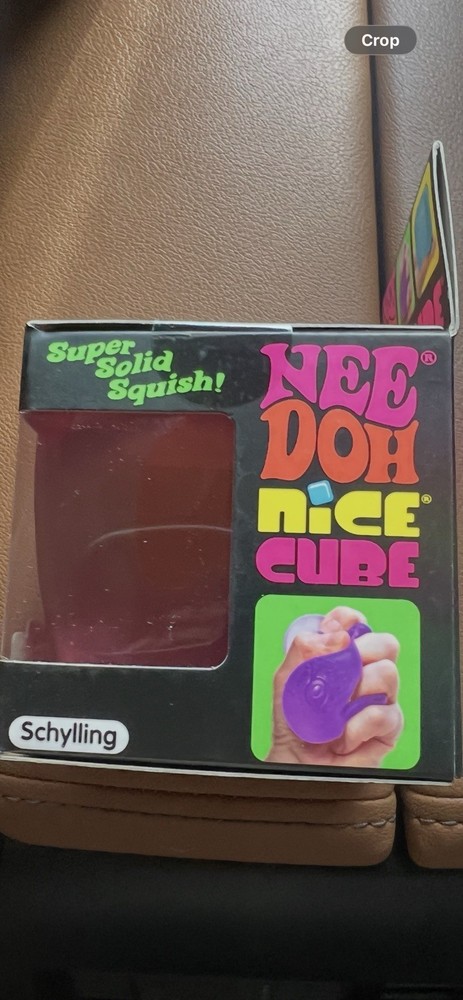 Schylling Nee Doh Nice Cube Super Solid Squish Squeeze Ball Pink