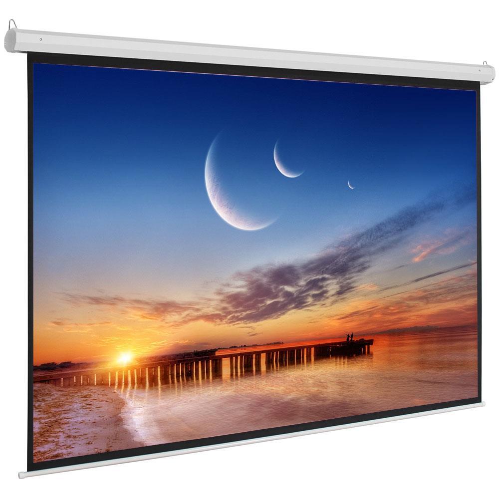 92" inch 16:9 HD Electric Motorized Projector Screen Projection Remote Control