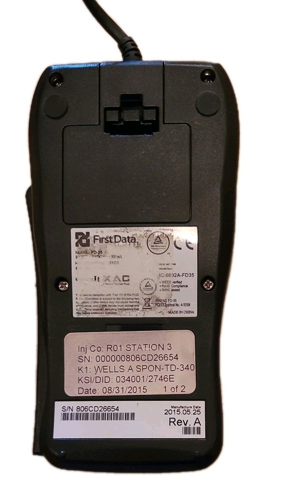 First Data FD-35 POS Credit Card Terminal Reader Tested Works