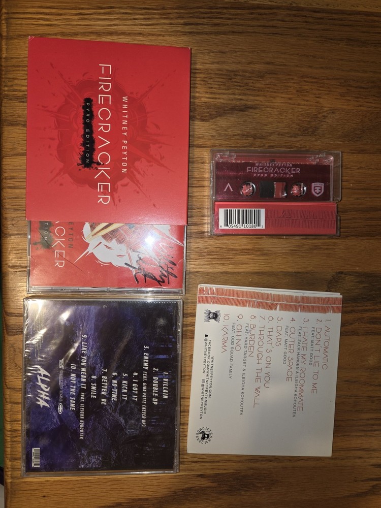 Whitney Peyton Cds Signed W/ Firecracker Cassette Signed