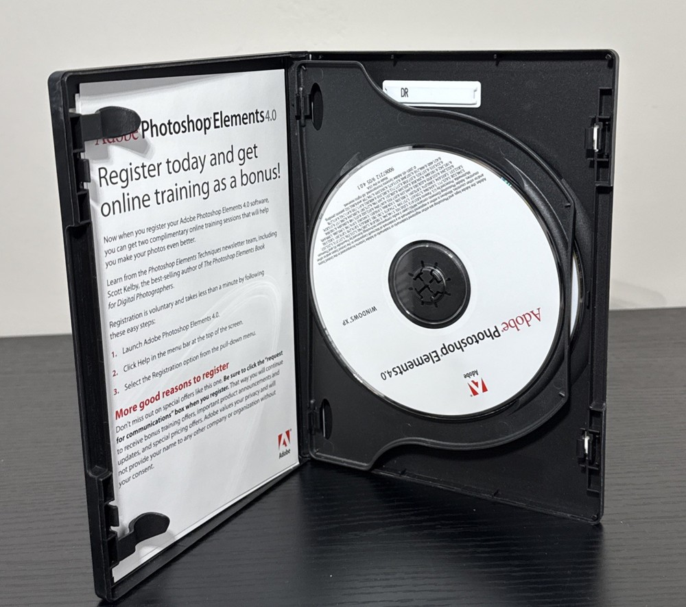 Adobe Photoshop Elements 4.0 & Adobe Premiere Elements 2.0 (PC, 2005)w/ Serial #