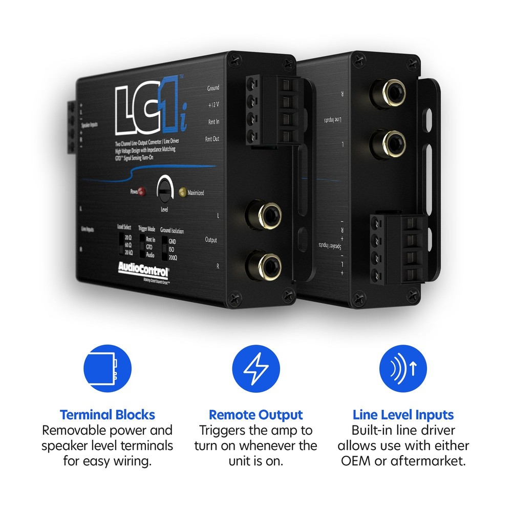 LC1i Active 2-Channel Line Driver/Line Output Converter, Provides Input Signa...