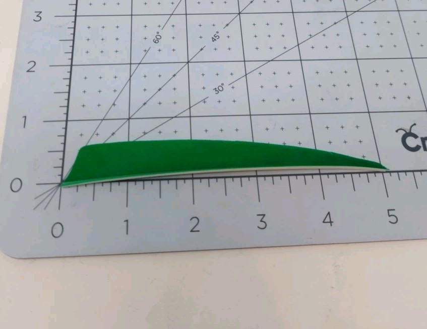 100pk Archery Arrow Feathers 5" Right Wing: Shield Forest Green