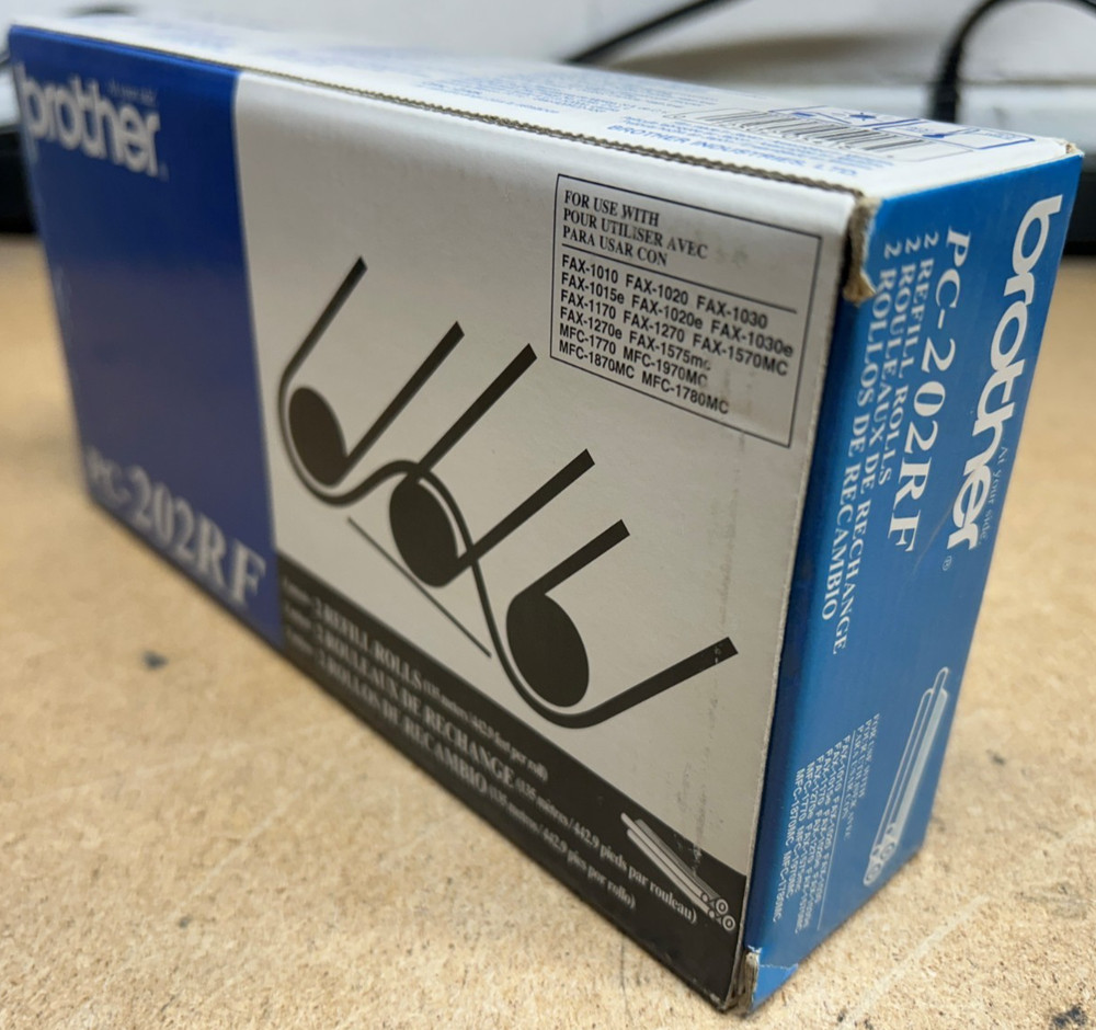 Genuine Brother PC202RF / PC-202RF 2-Pack Thermal Transfer Refill Rolls