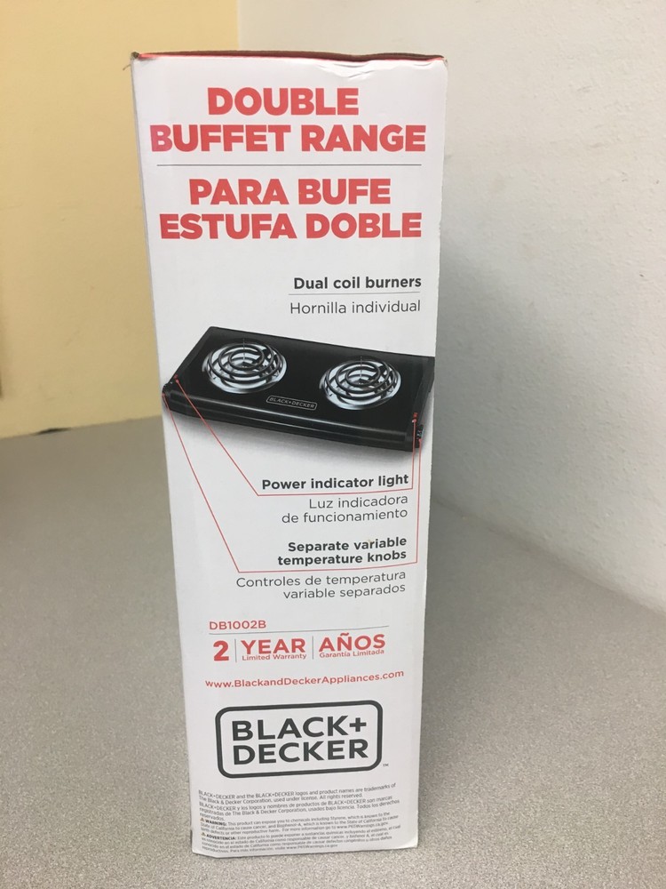 Black+Decker 2 burner Buffet Range Burner DB1002B