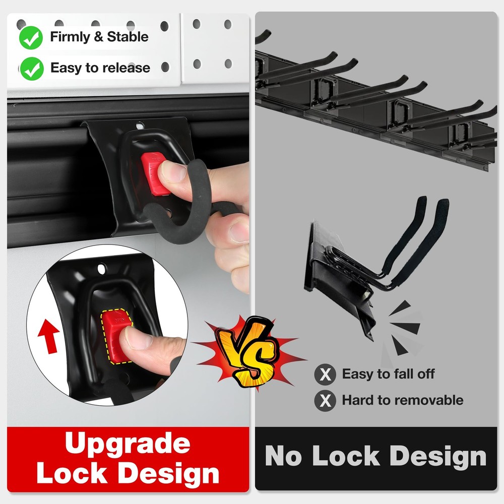 WORKPRO Garage Tool Organizer Wall Mount, Organization Garden Black