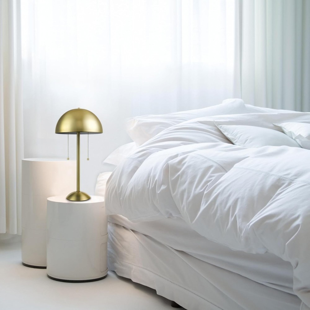 Matte Brass 21" Electric Table Lamp with Double Pull Chain - 2 Lights