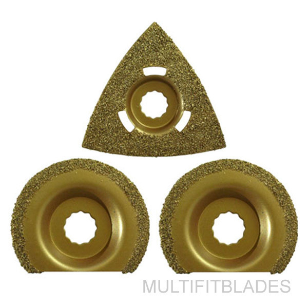 3pc Oscillating Tool Tile & Grout Carbide Kit - Rockwell Sonicrafter Original