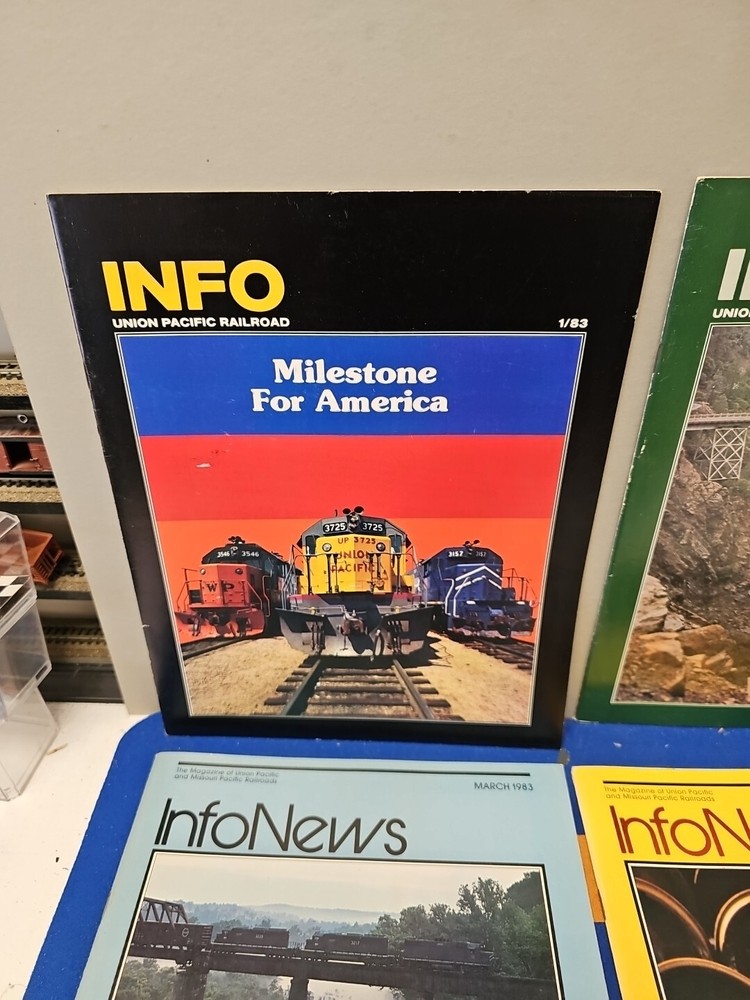 Info Magazine Union Pacific System 1983 9 Issues January To October.