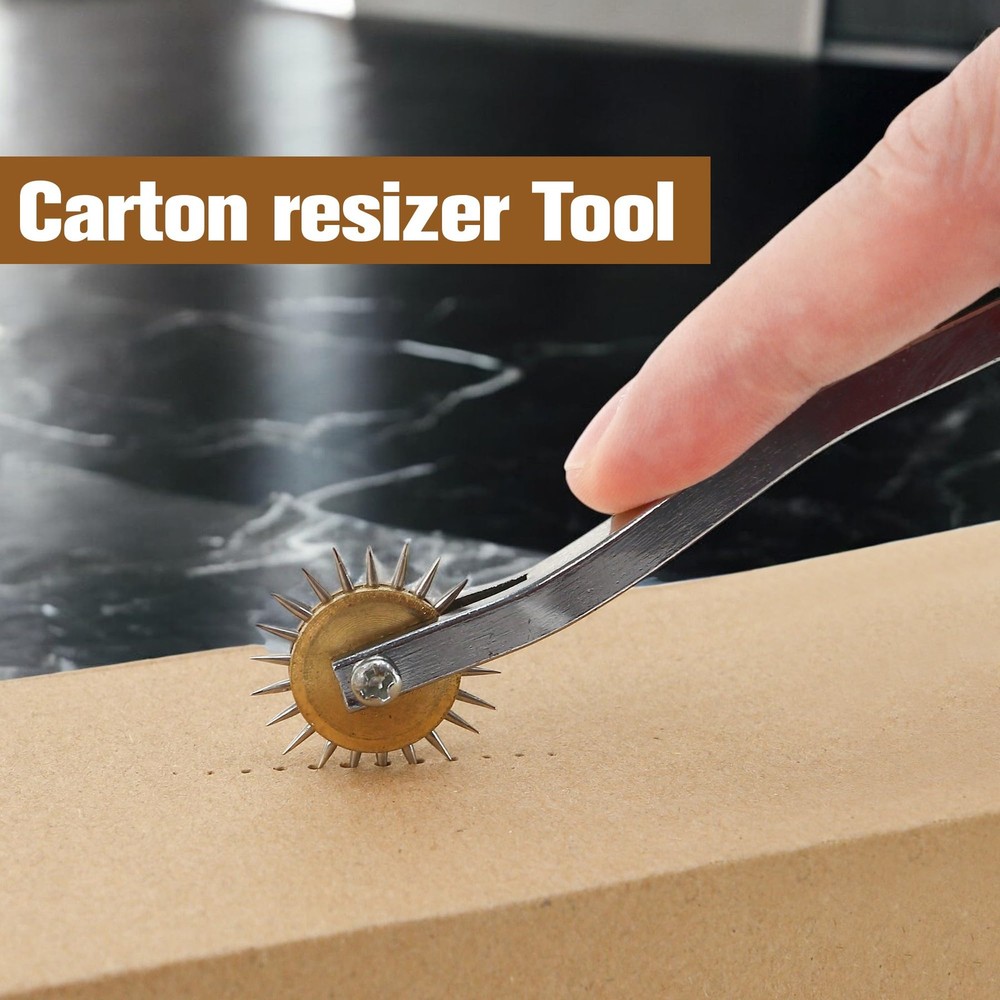 2Pcs Box Scoring Tool, Box Resizer Maker with Scoring Wheel, Stainless Steel ...