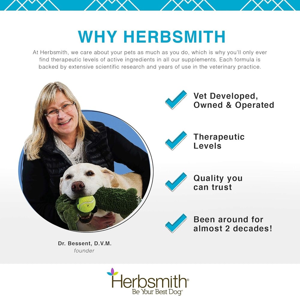 Herbsmith Microflora Plus – Probiotic & Digestive Aid for Dogs – 60 Capsules
