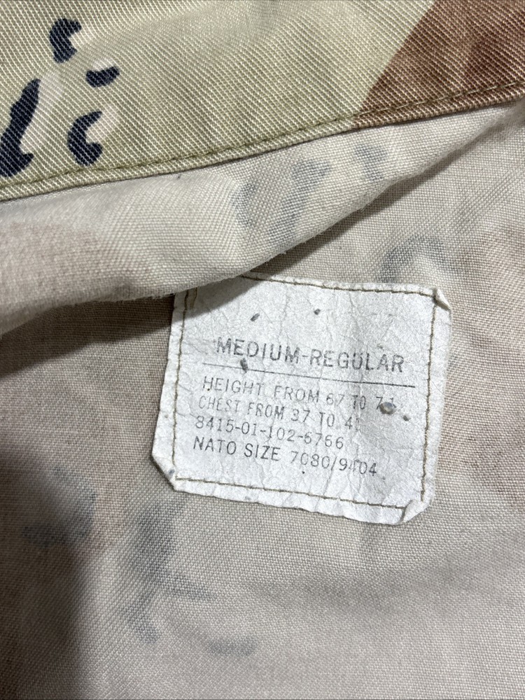 USGI 6-Color Desert “Chocolate Chip” DBDU Jacket | Gulf War Era Medium Regular