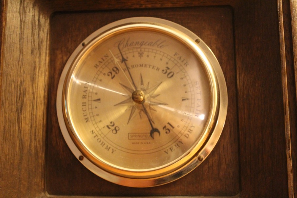 Vintage Springfield Two Barometer Weather Station