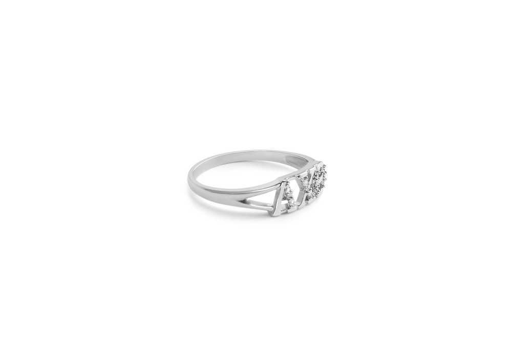Alpha Chi Theta Sterling Silver Ring with CZs NEW!!!