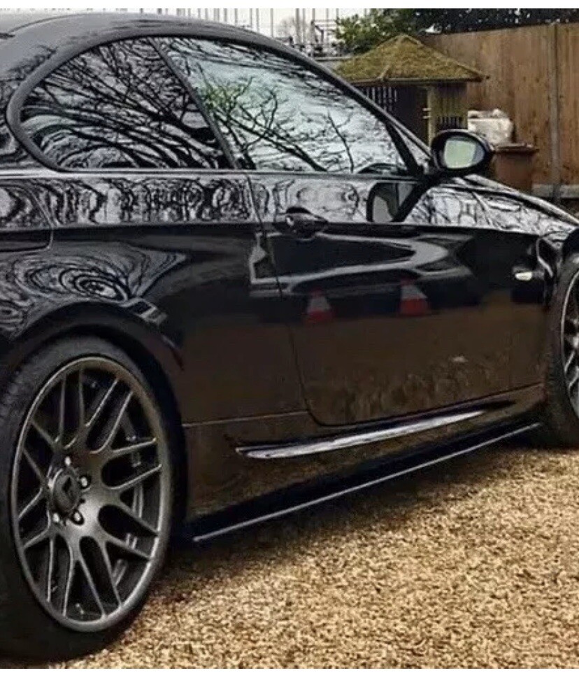 BMW M-SPORT E92/E93 Side Extensions (2006-2009) ABS PLASTIC GLOSS BLACK