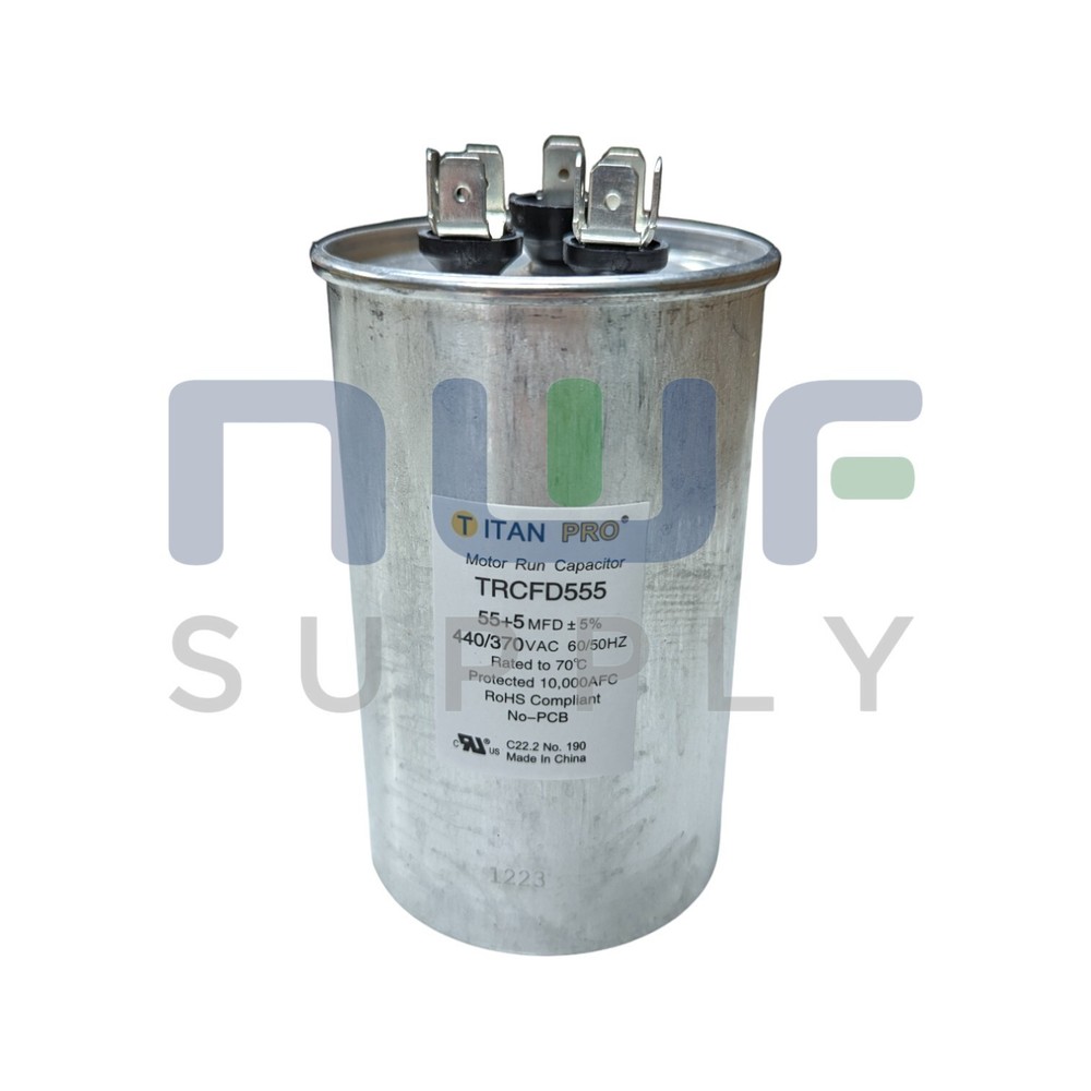 Titan Pro 440/370 Run Capacitor 55+5 MFD TRCFD555