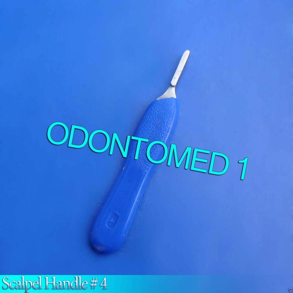 3 Scalpel Handle #4 with Blue Color Plastic Grip Surgical Instruments