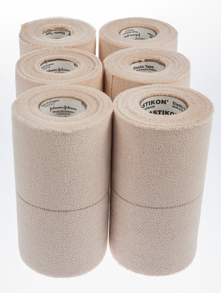 ELASTIKON Elastic Tape, 4" x 2.5 yd, 6/pk