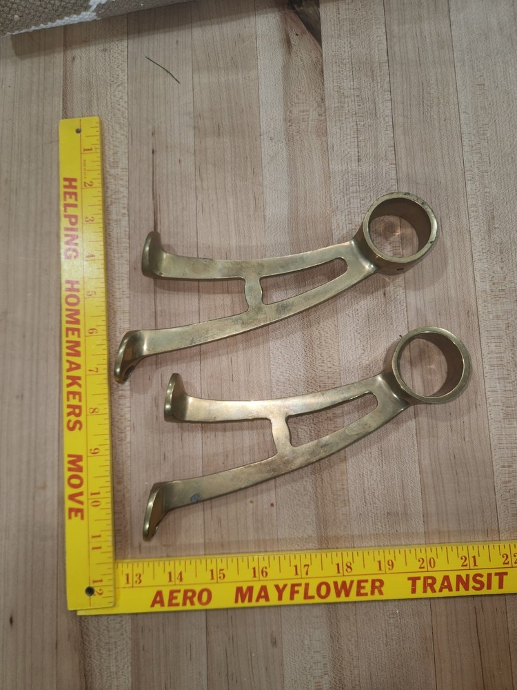 Brass  foot rail Hardware , Set Of 2