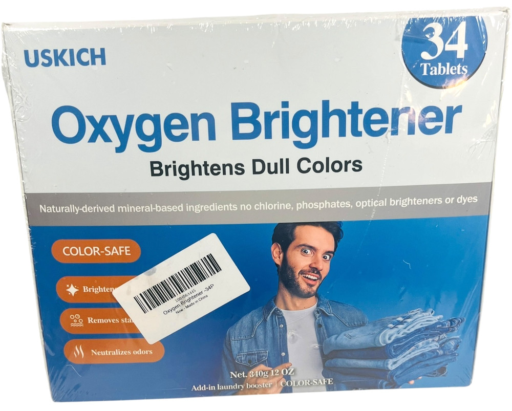 Oxygen Brightener Stain Remover - 34 Tablets - Color Safe