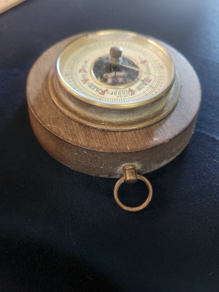 Vintage German Aneroid Barometer Round Wall Mount Untested