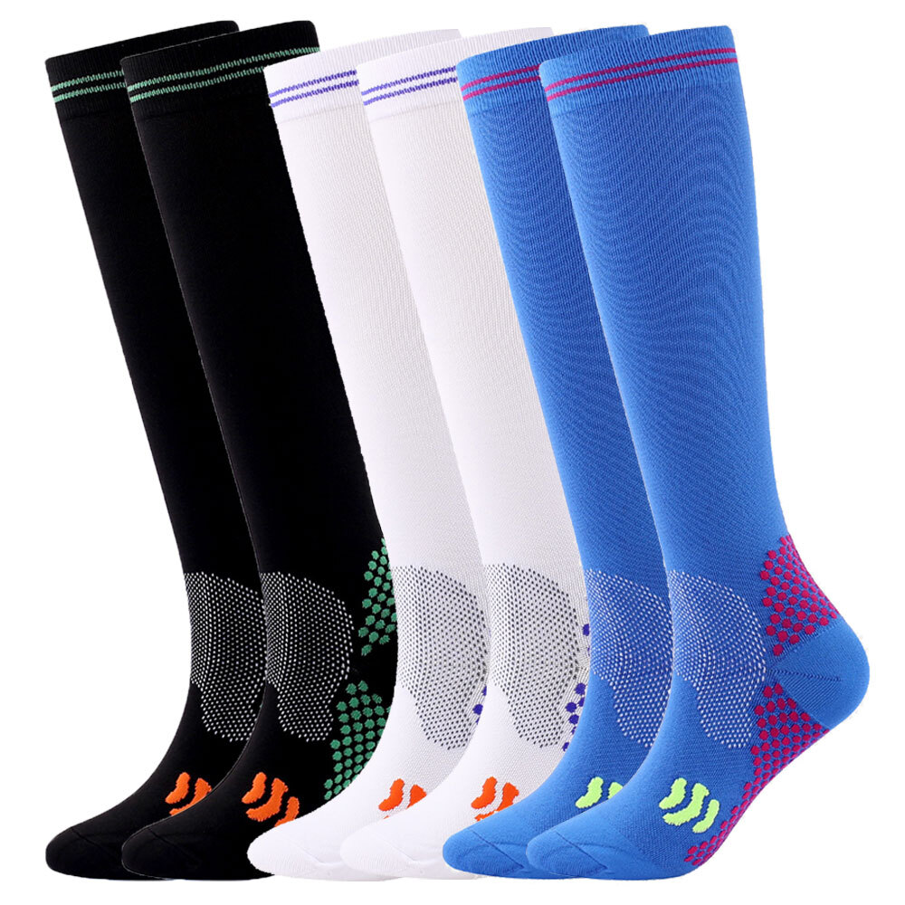 3Pair Compression Socks Leg Orthopedic Support Hose Support Stockings Knee High
