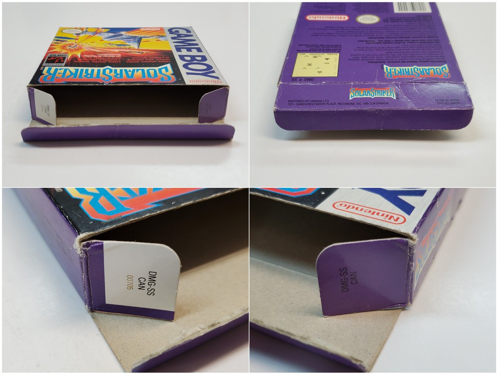 Solar Striker Original Authentic Nintendo Game Boy Box & Manual *