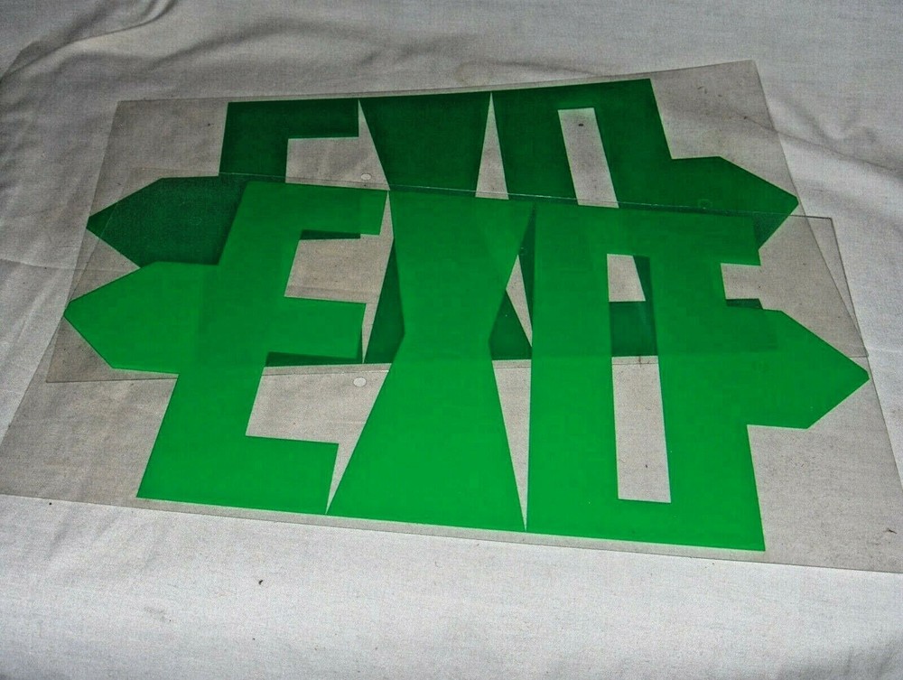 #517 - ELECTRIC ONE OR TWO FACE ILLUMINATED EXIT SIGN - NEW! - BATTERY BACKUP