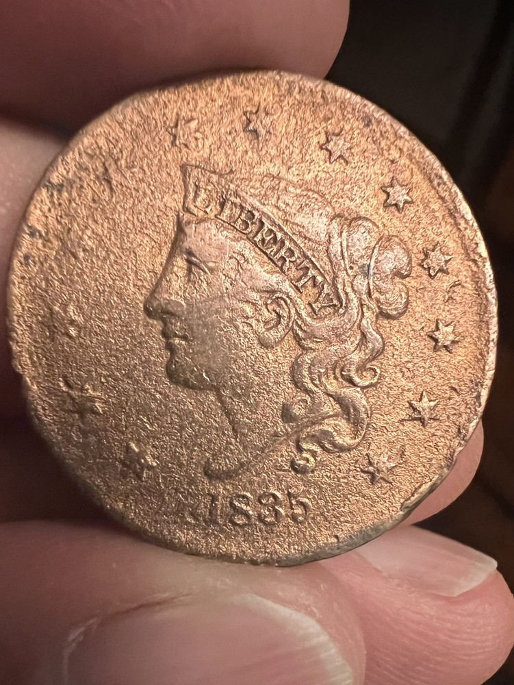 1835 coronet  large cent copper 👀👀👀