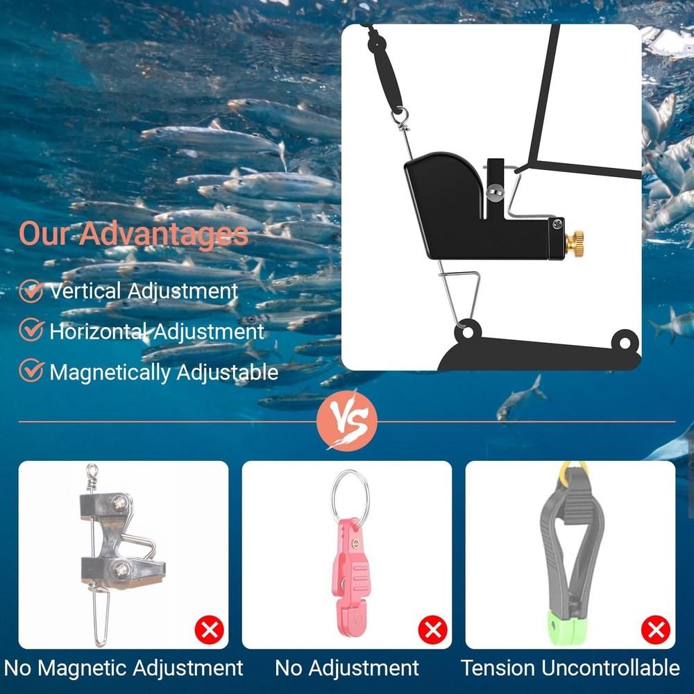 107 Downrigger Release,Adjustable 0–4.5 lb Tension Vertical & Horizontal