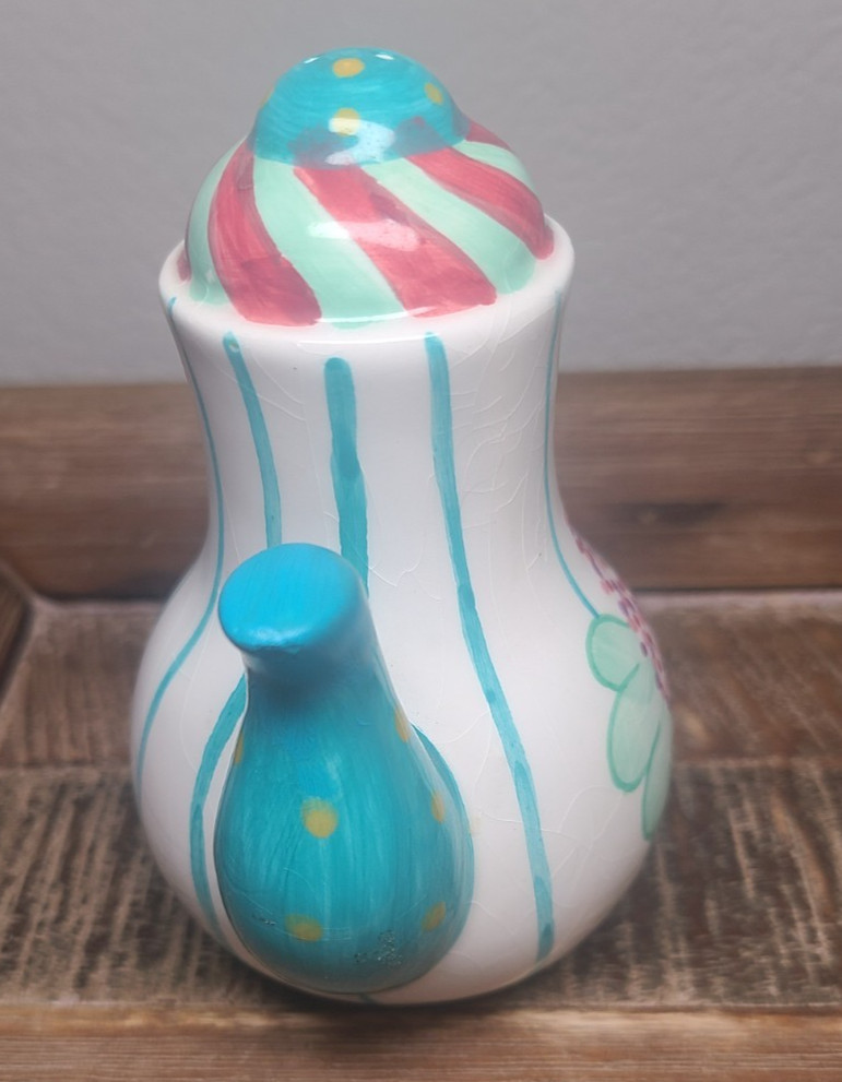 Teapot Coffee Pot Mug Tea Cup Hand Painted Ceramic Salt & Pepper Shaker