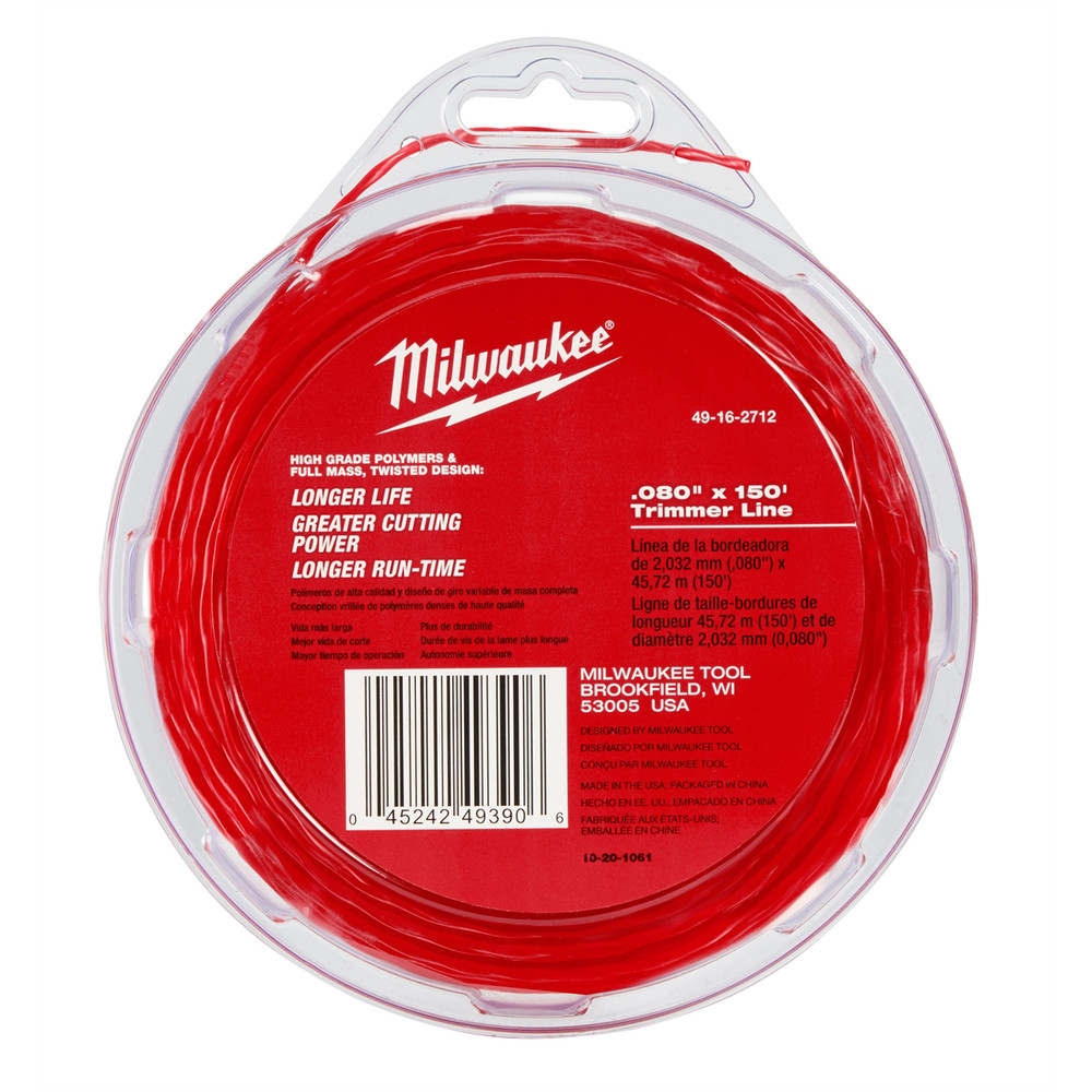 Milwaukee 49-16-2712.080" x 150 Ft. Trimmer Line