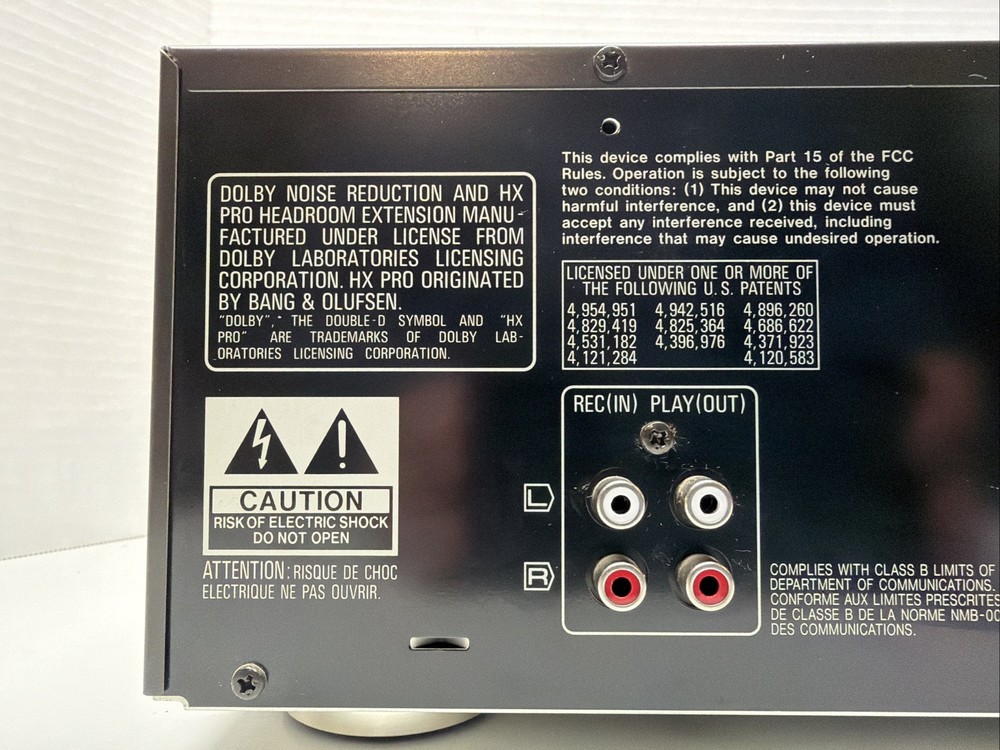 Technics RS-TR373 Dual Cassette Deck Auto Reverse Deck 2 Works, Deck 1 Doesn’t
