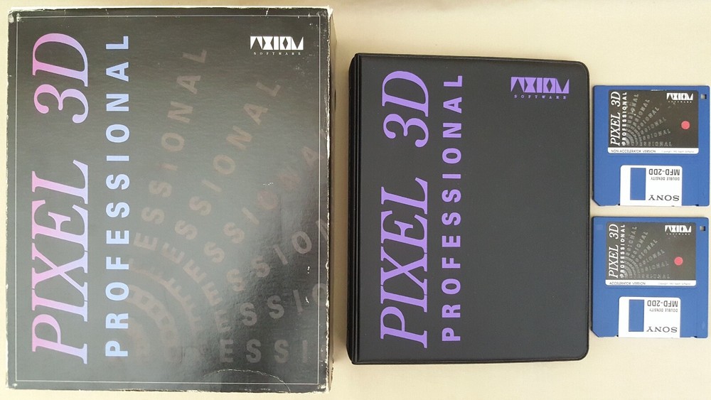 Pixel 3D Professional v1.03©1992 Axiom Software fo Commodore Amiga 500 1000 2000