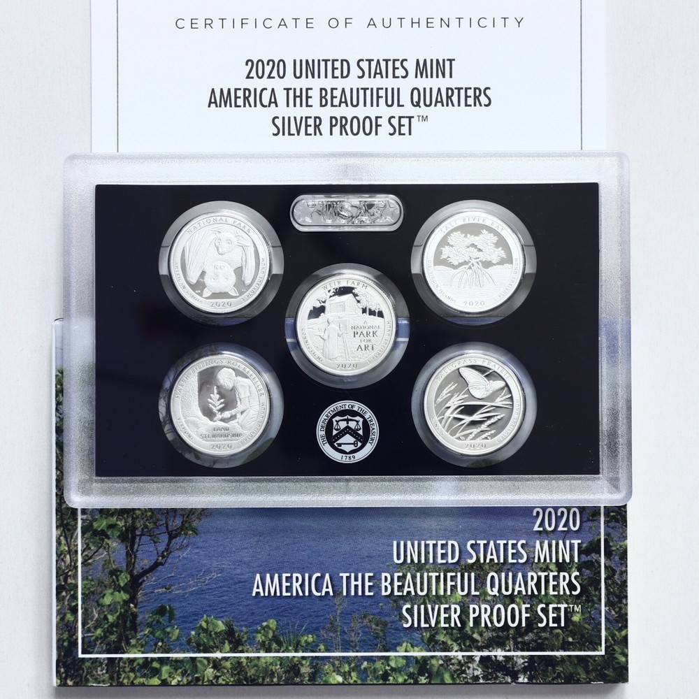2020 Quarter SILVER Proof Set with Box and COA
