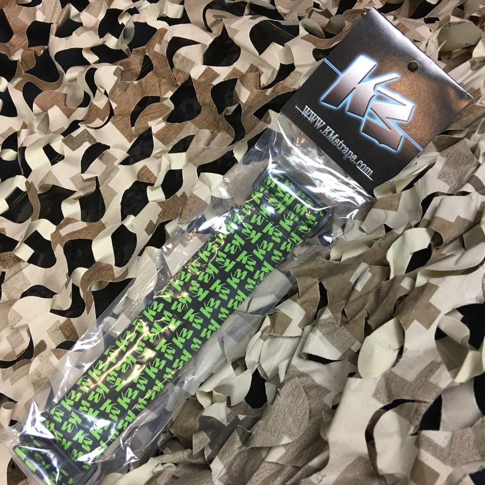 NEW KM Paintball Universal Mask Goggle Strap - 09 Da Strap Lime Green