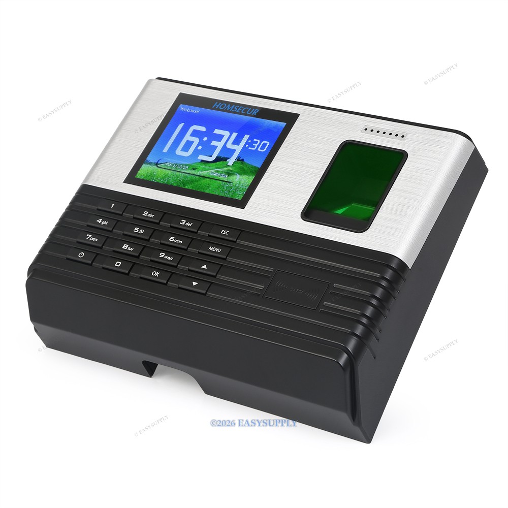 HOMSECUR Support Remote Access WiFi Time Clock & Access Control +50 RFID Cards