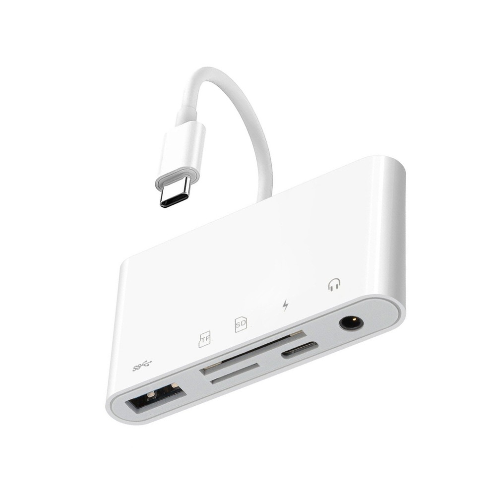 5 in 1 Type C Memory Card Reader For Micro SD SDXC CF SDHC OTG Flash Drive